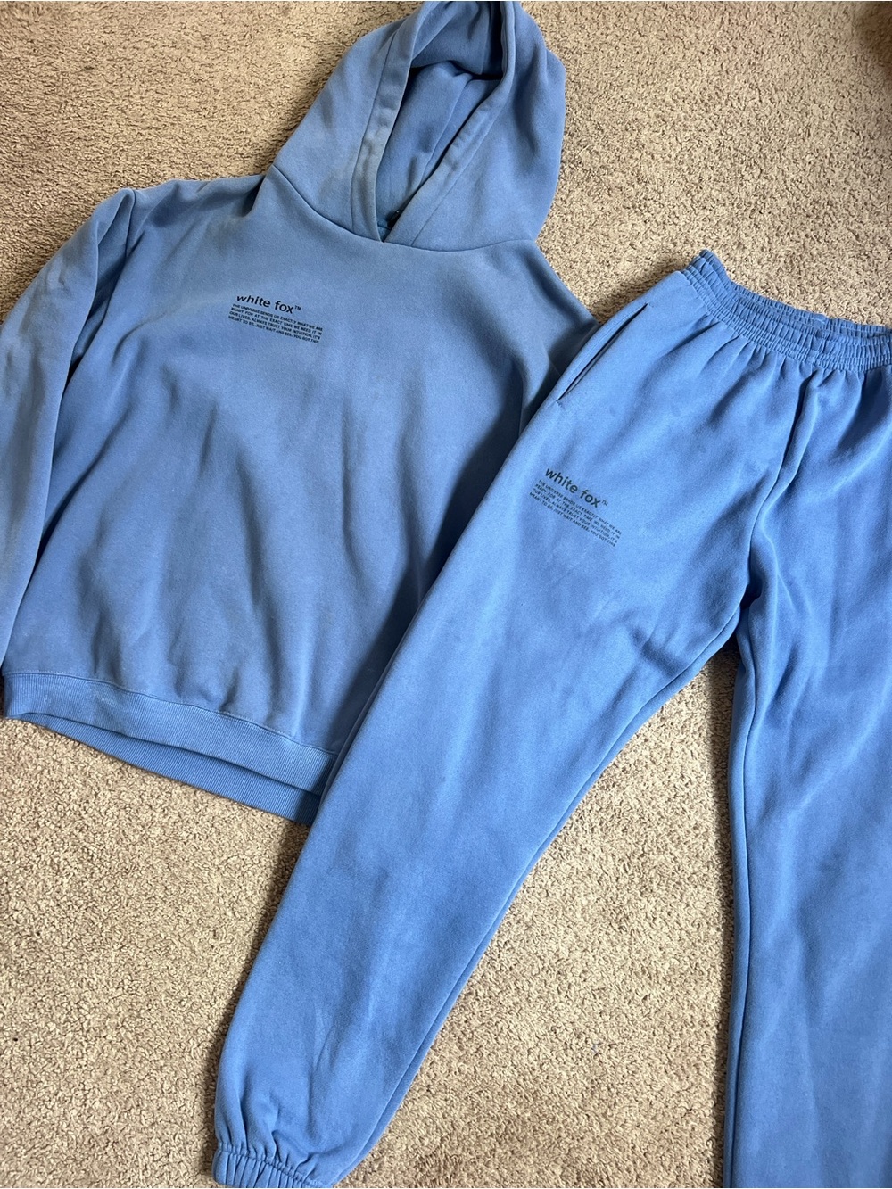 White fox sweat set blue